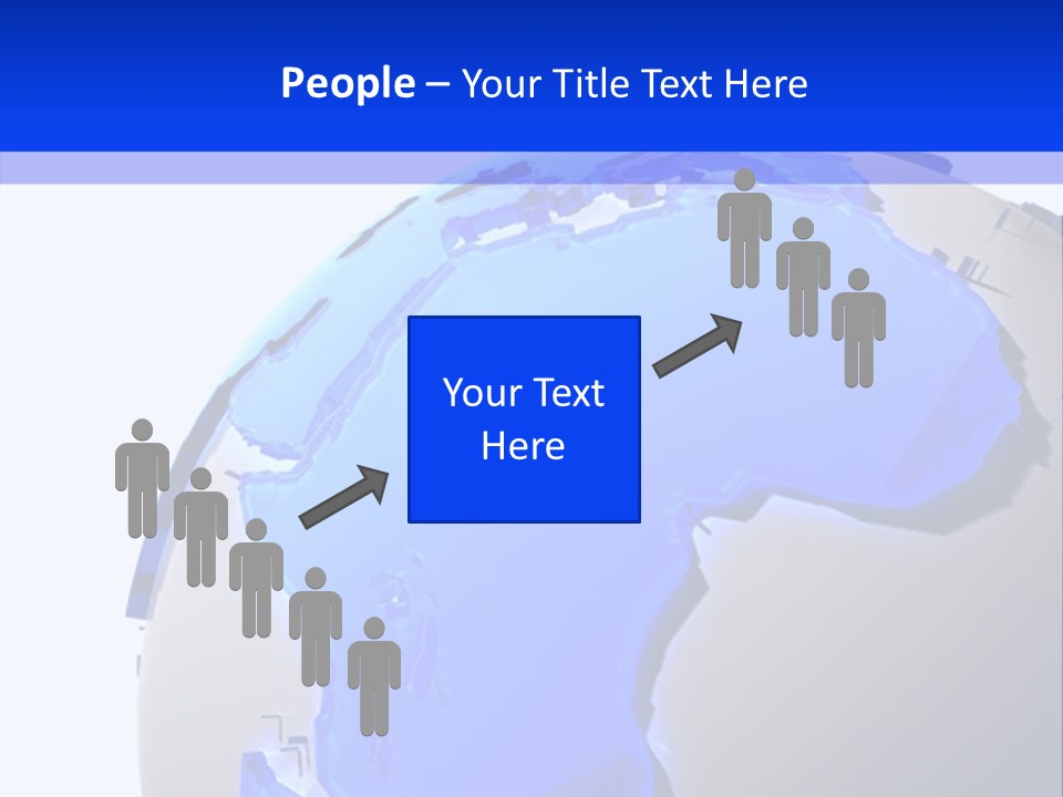 A Blue And White Globe On A White Background PowerPoint Template