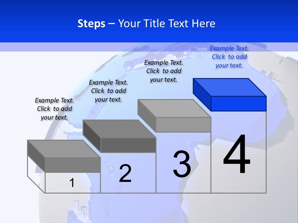 A Blue And White Globe On A White Background PowerPoint Template