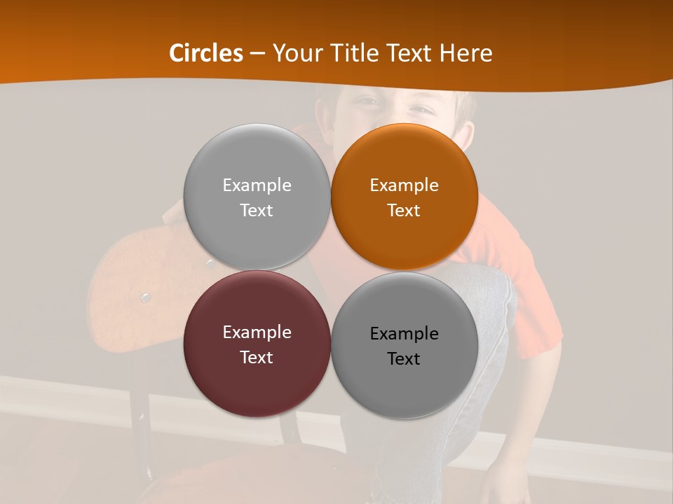 A Young Boy Sitting On A Wooden Chair With His Mouth Open PowerPoint Template