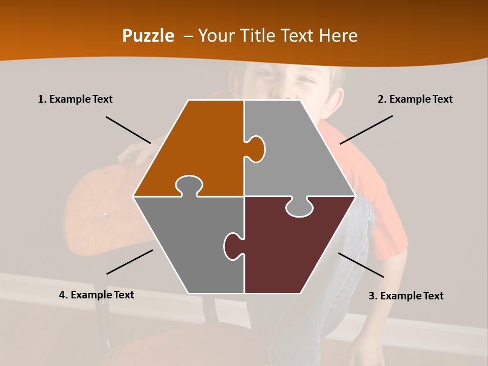 A Young Boy Sitting On A Wooden Chair With His Mouth Open PowerPoint Template