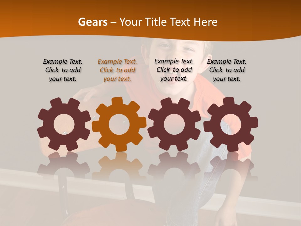 A Young Boy Sitting On A Wooden Chair With His Mouth Open PowerPoint Template