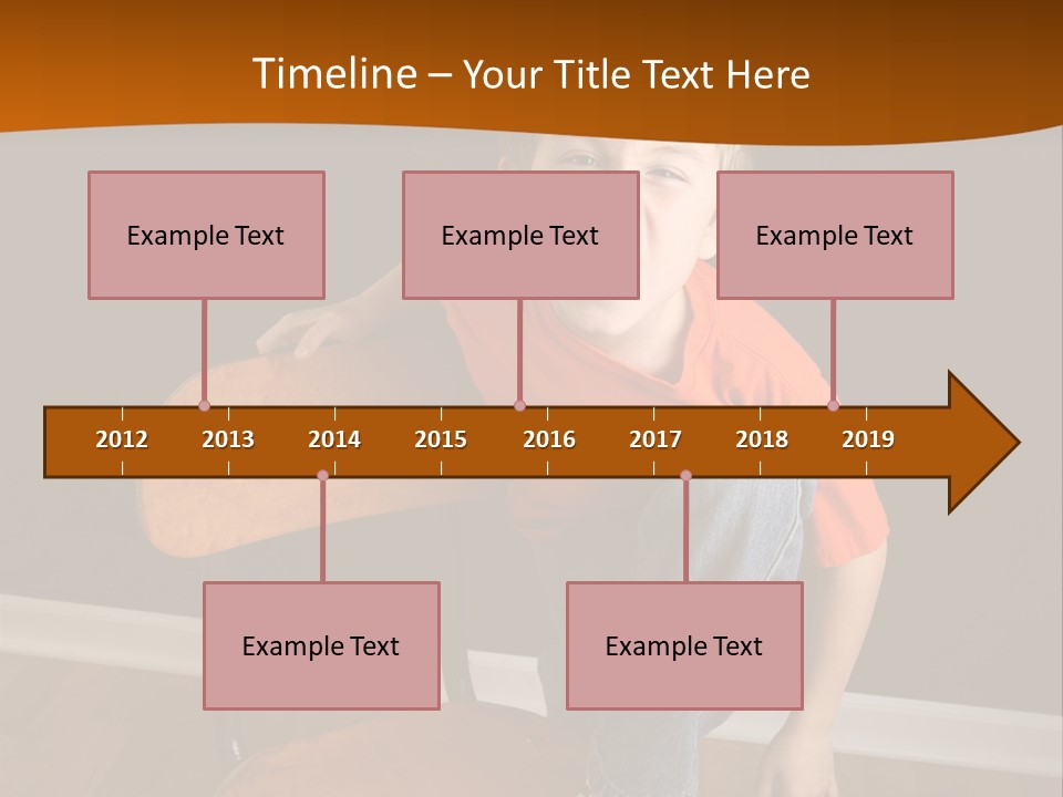 A Young Boy Sitting On A Wooden Chair With His Mouth Open PowerPoint Template