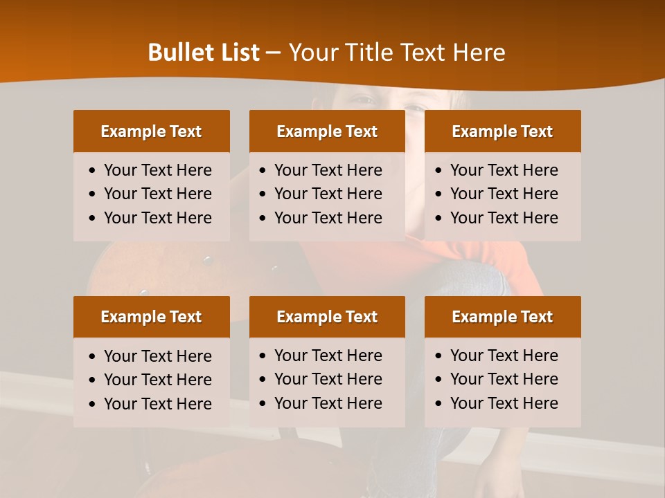 A Young Boy Sitting On A Wooden Chair With His Mouth Open PowerPoint Template