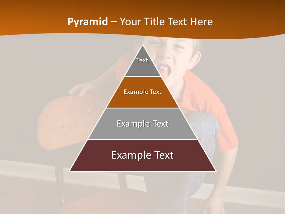 A Young Boy Sitting On A Wooden Chair With His Mouth Open PowerPoint Template