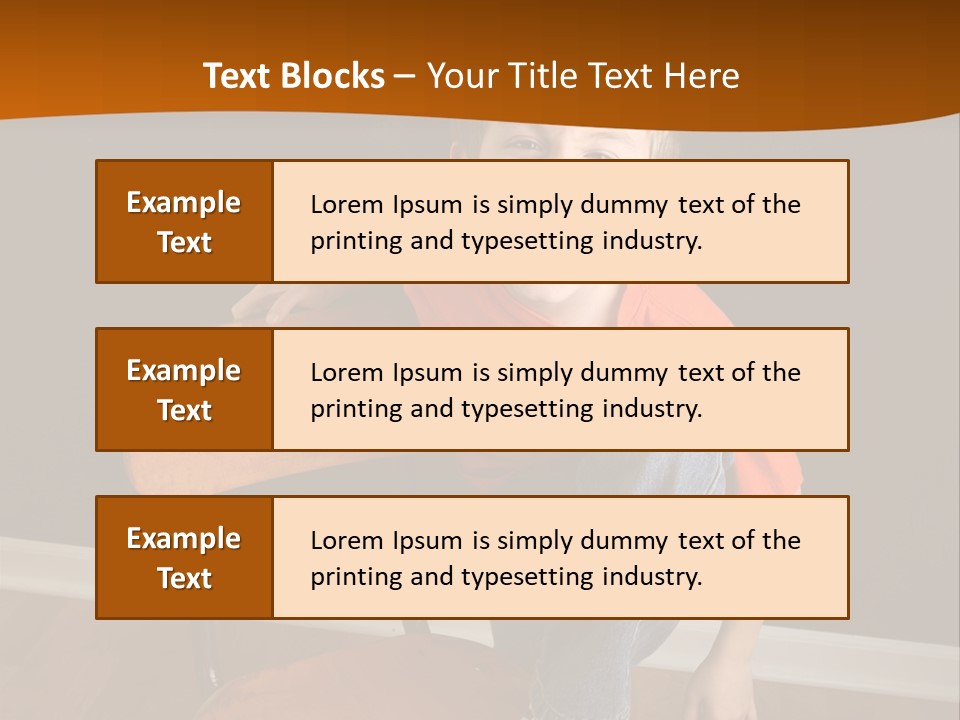 A Young Boy Sitting On A Wooden Chair With His Mouth Open PowerPoint Template
