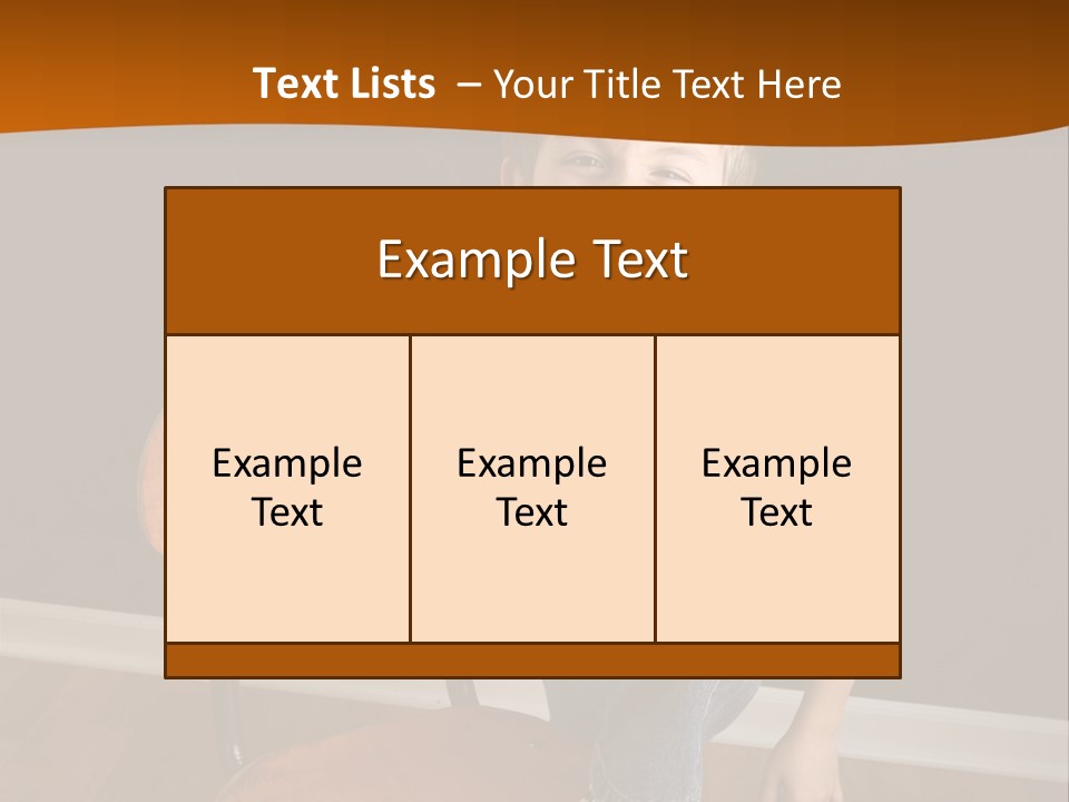 A Young Boy Sitting On A Wooden Chair With His Mouth Open PowerPoint Template