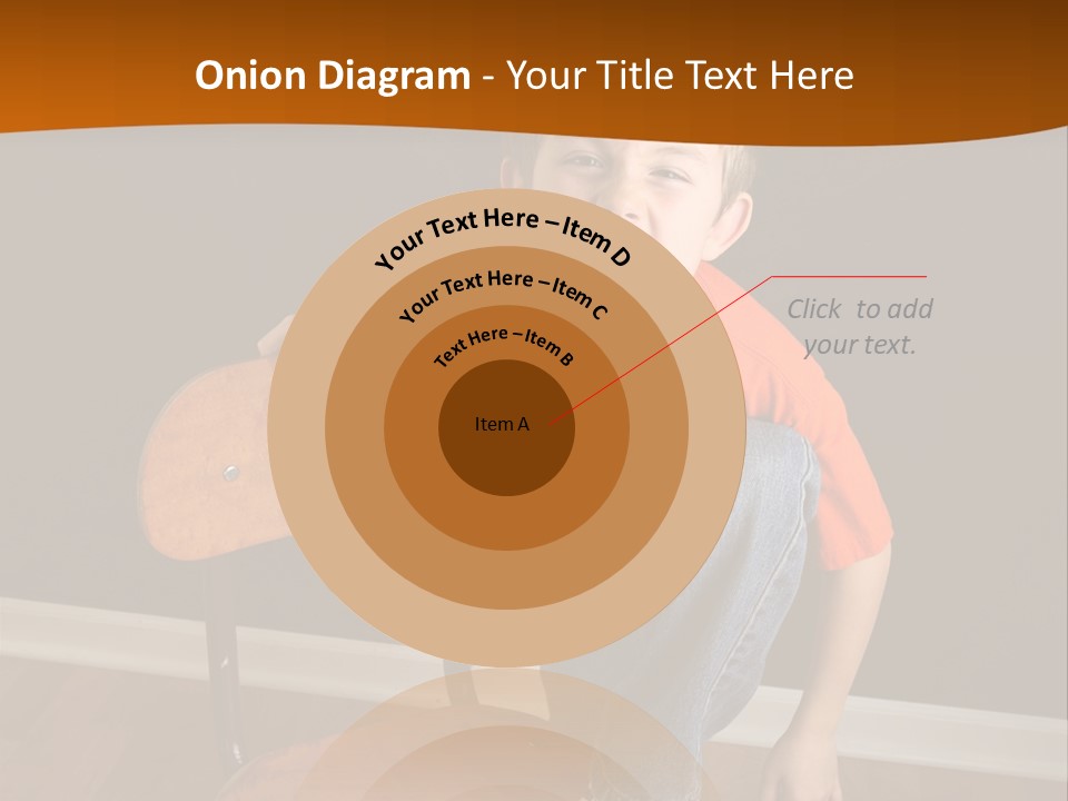 A Young Boy Sitting On A Wooden Chair With His Mouth Open PowerPoint Template