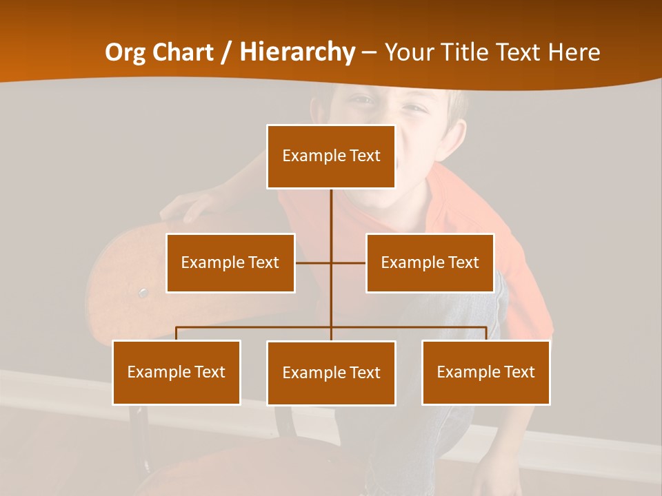 A Young Boy Sitting On A Wooden Chair With His Mouth Open PowerPoint Template