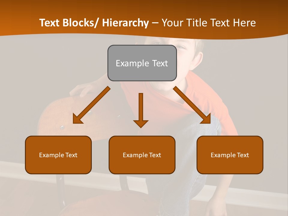 A Young Boy Sitting On A Wooden Chair With His Mouth Open PowerPoint Template