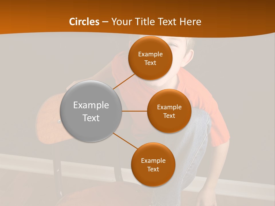 A Young Boy Sitting On A Wooden Chair With His Mouth Open PowerPoint Template