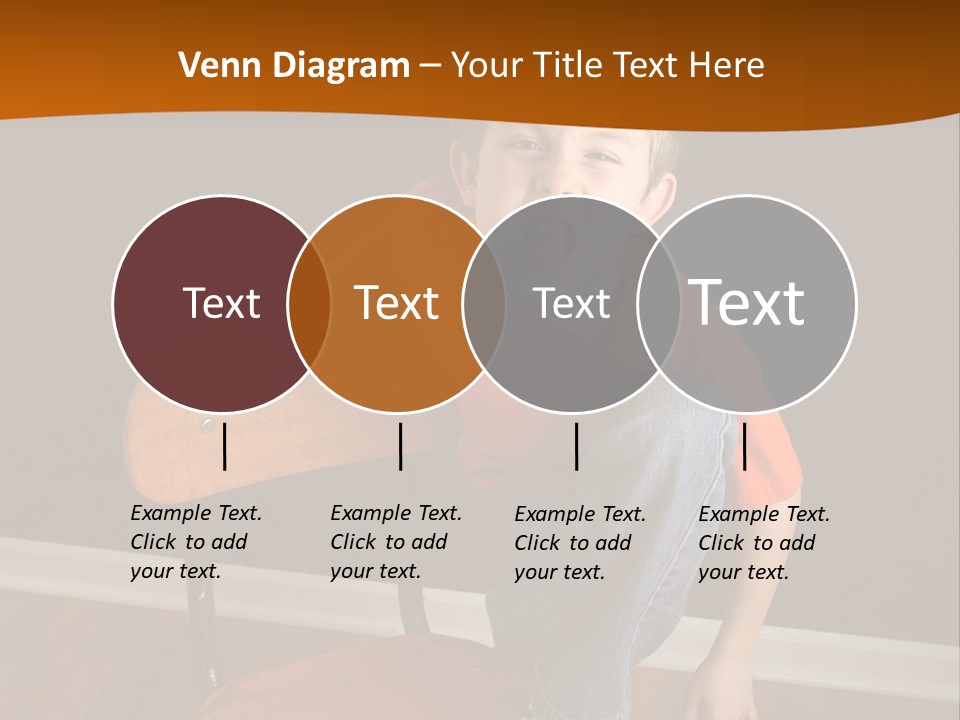 A Young Boy Sitting On A Wooden Chair With His Mouth Open PowerPoint Template