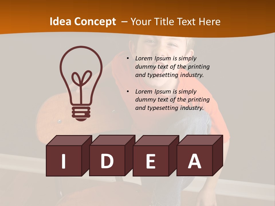 A Young Boy Sitting On A Wooden Chair With His Mouth Open PowerPoint Template