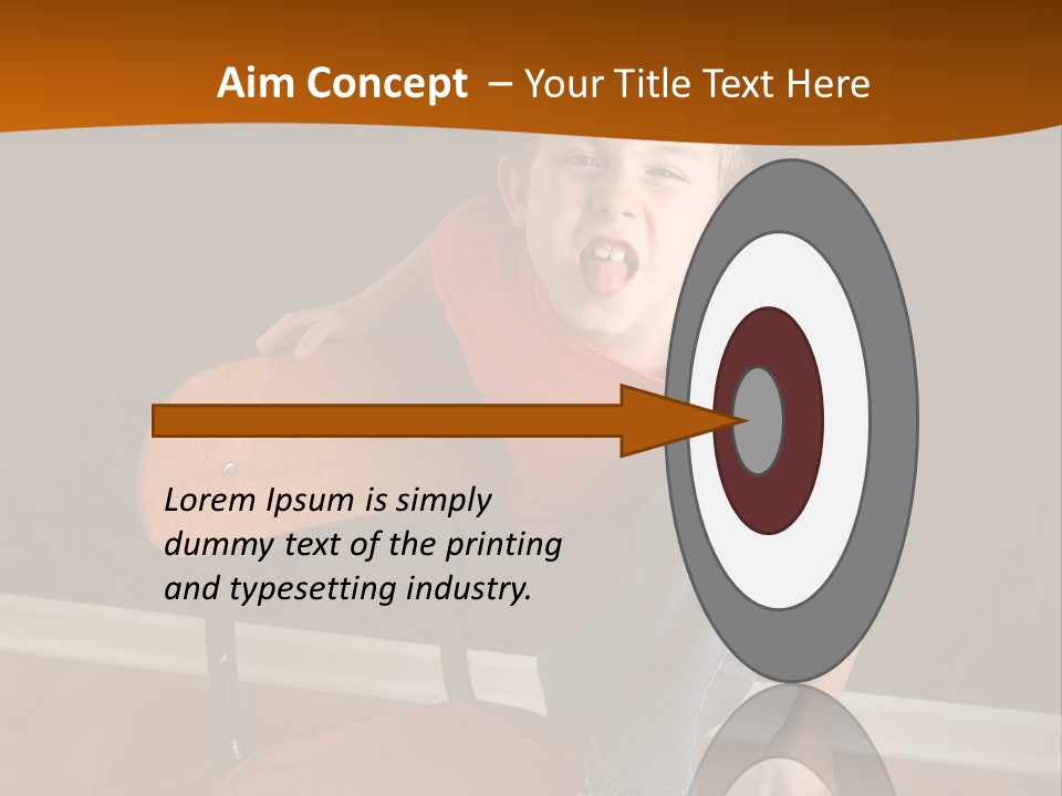 A Young Boy Sitting On A Wooden Chair With His Mouth Open PowerPoint Template