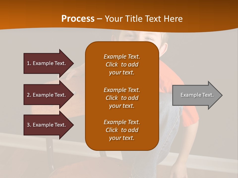 A Young Boy Sitting On A Wooden Chair With His Mouth Open PowerPoint Template