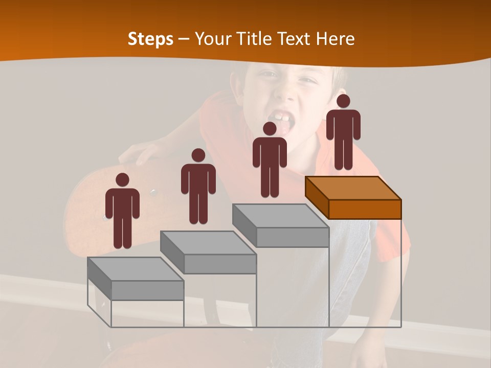 A Young Boy Sitting On A Wooden Chair With His Mouth Open PowerPoint Template