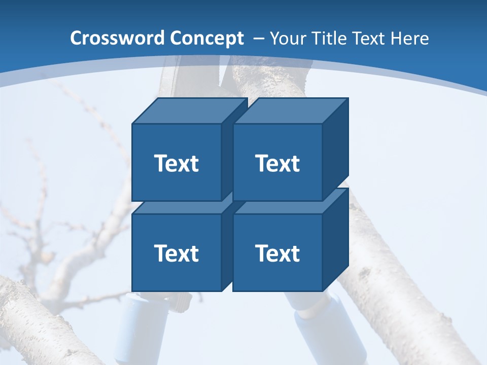 A Pair Of Scissors Are Stuck In A Tree PowerPoint Template