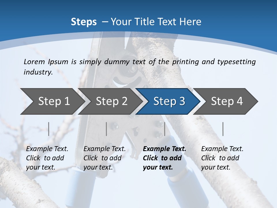 A Pair Of Scissors Are Stuck In A Tree PowerPoint Template