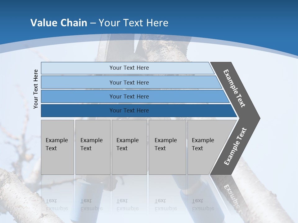 A Pair Of Scissors Are Stuck In A Tree PowerPoint Template