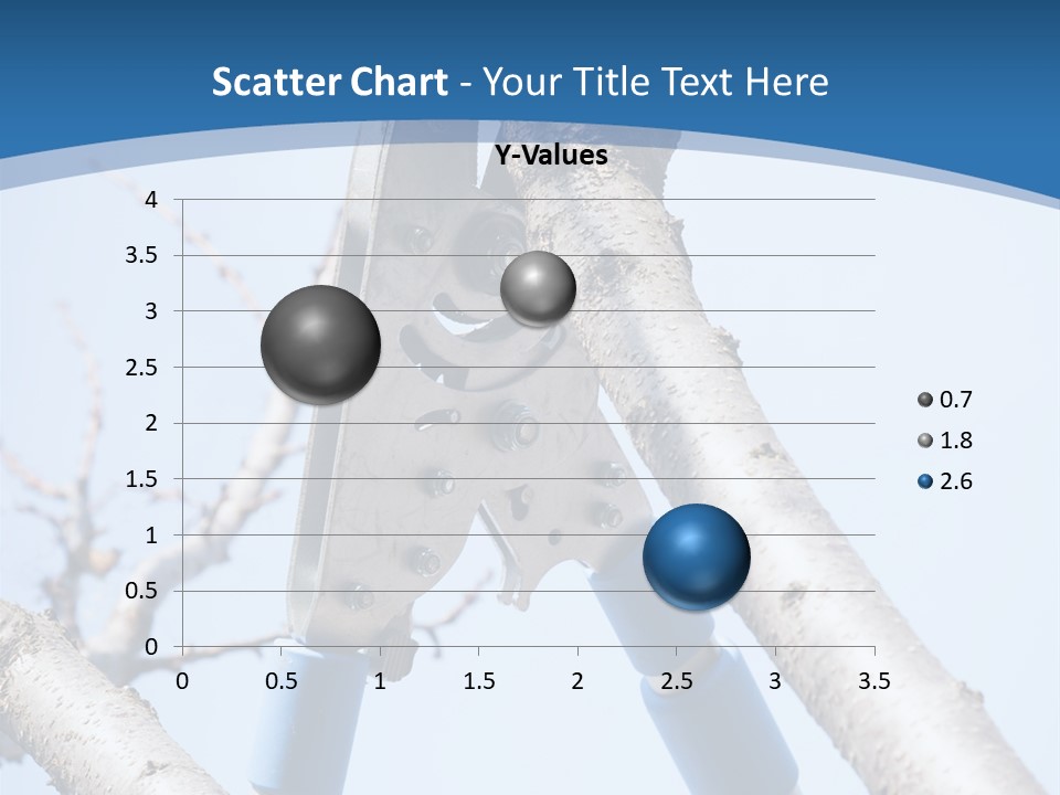 A Pair Of Scissors Are Stuck In A Tree PowerPoint Template