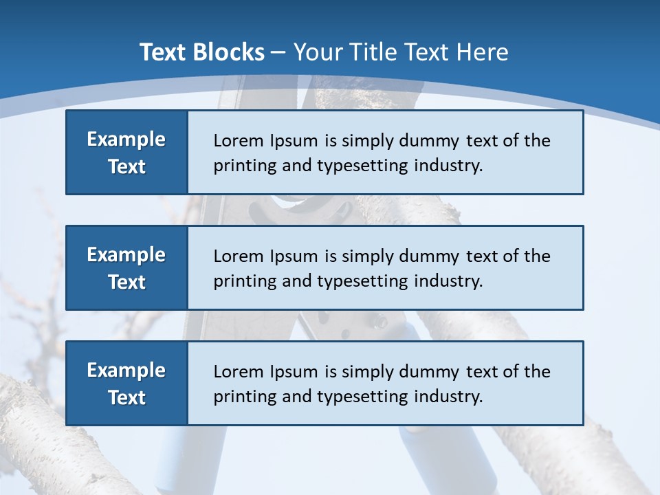 A Pair Of Scissors Are Stuck In A Tree PowerPoint Template