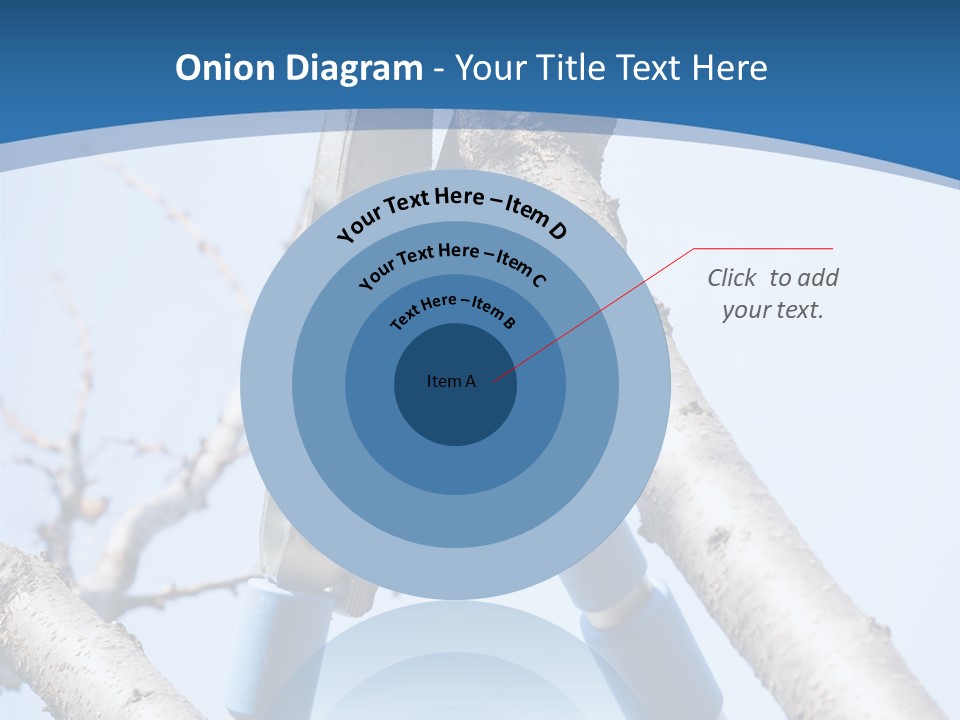 A Pair Of Scissors Are Stuck In A Tree PowerPoint Template