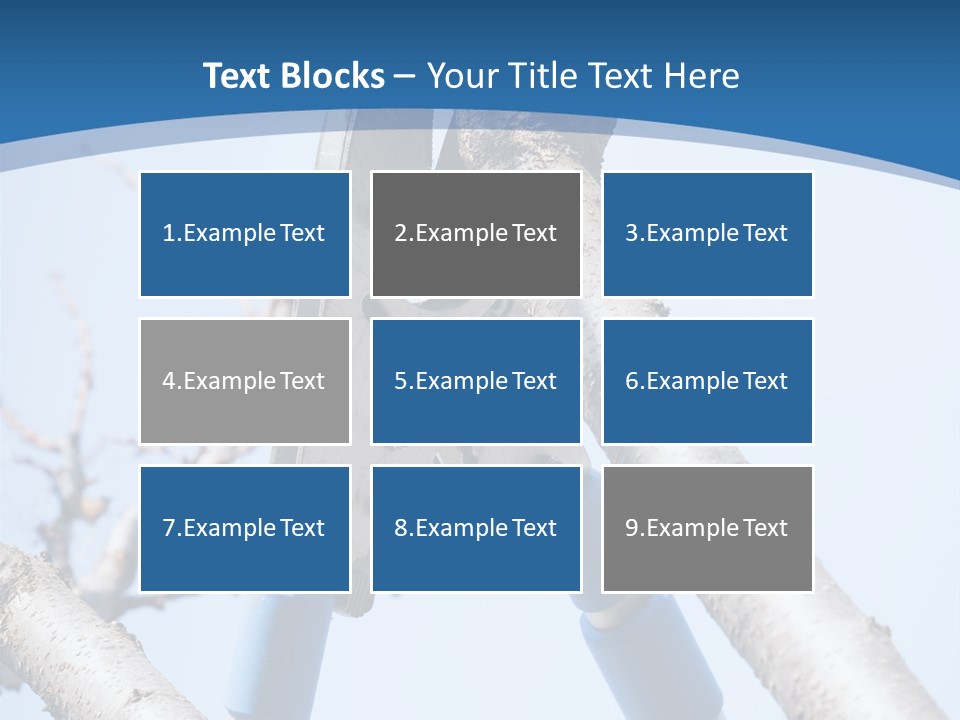 A Pair Of Scissors Are Stuck In A Tree PowerPoint Template