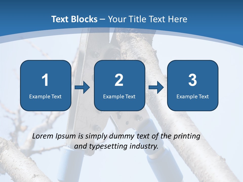 A Pair Of Scissors Are Stuck In A Tree PowerPoint Template