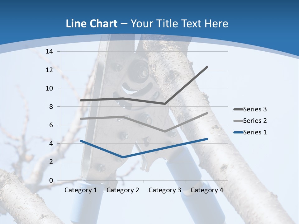 A Pair Of Scissors Are Stuck In A Tree PowerPoint Template