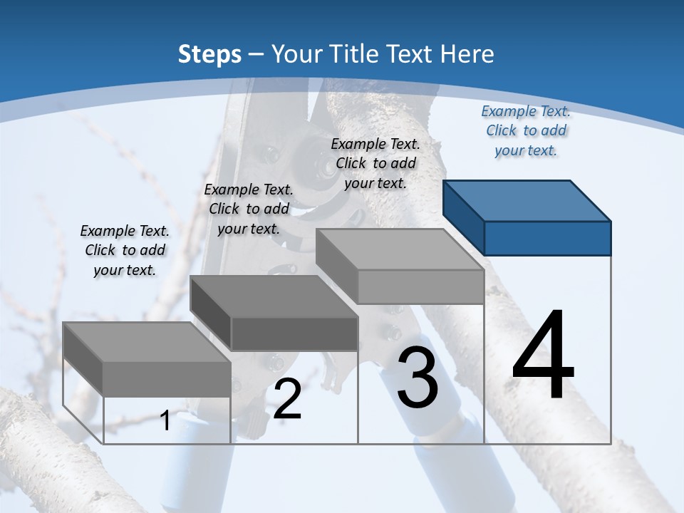 A Pair Of Scissors Are Stuck In A Tree PowerPoint Template