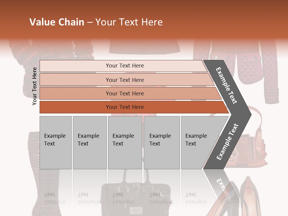 A Group Of Women's Clothing And Handbags PowerPoint Template