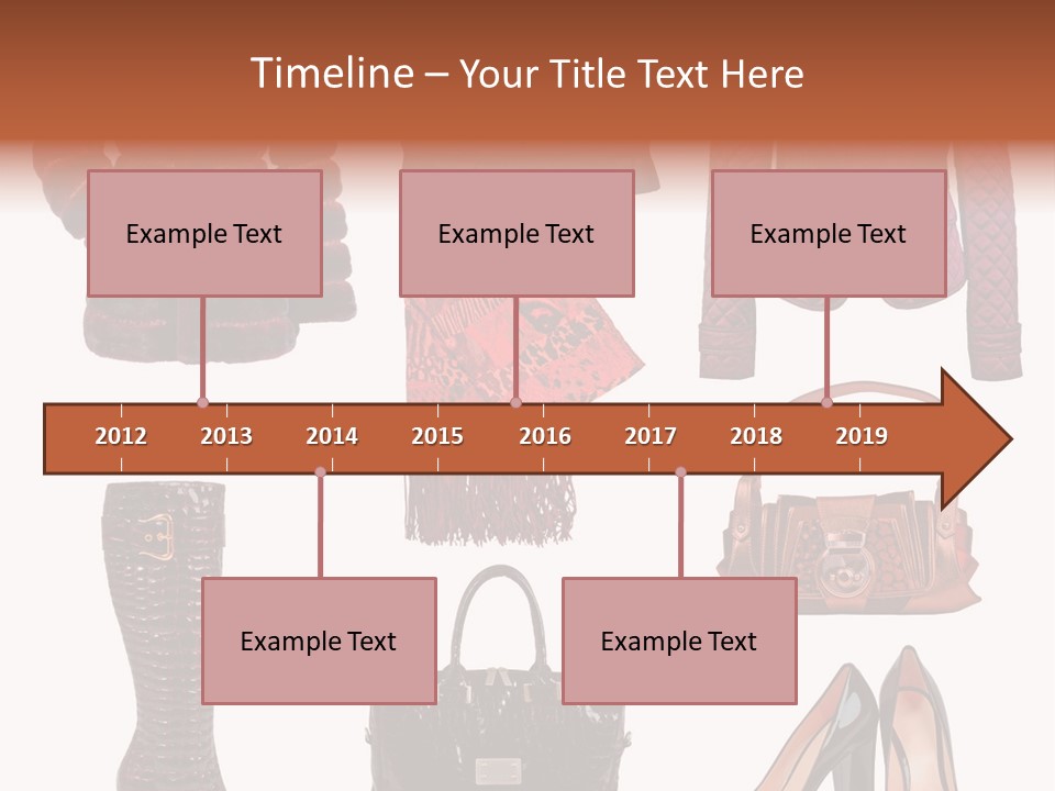 A Group Of Women's Clothing And Handbags PowerPoint Template