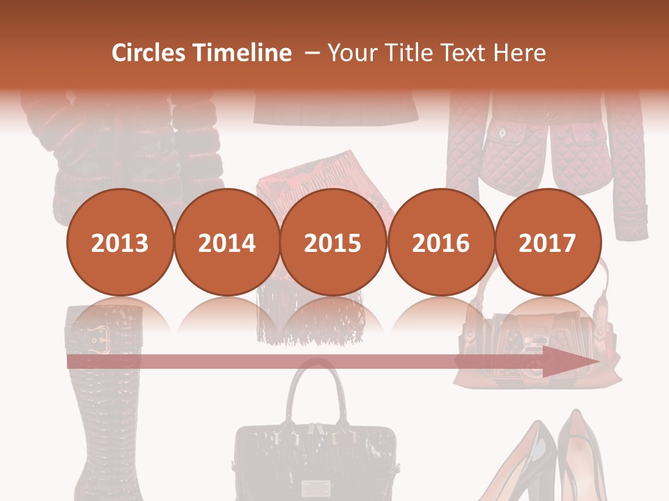 A Group Of Women's Clothing And Handbags PowerPoint Template