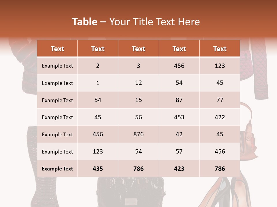 A Group Of Women's Clothing And Handbags PowerPoint Template