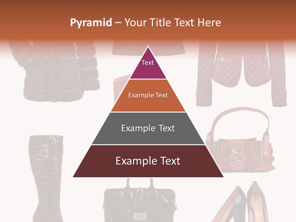 A Group Of Women's Clothing And Handbags PowerPoint Template