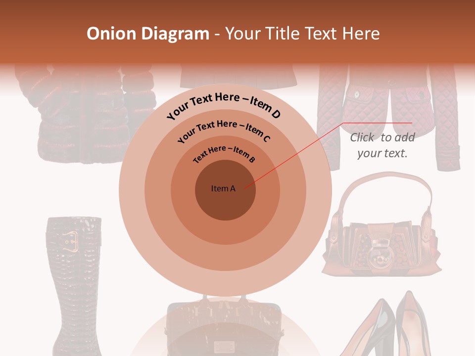 A Group Of Women's Clothing And Handbags PowerPoint Template