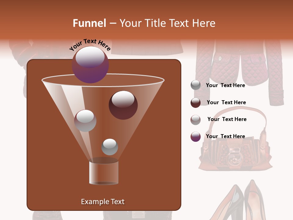 A Group Of Women's Clothing And Handbags PowerPoint Template