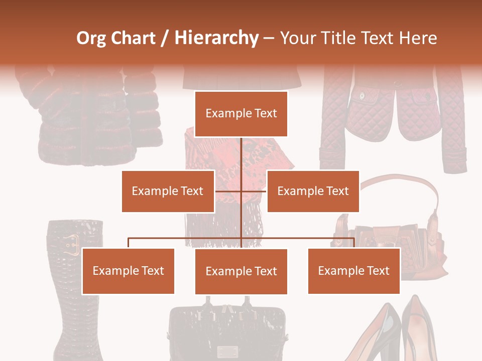 A Group Of Women's Clothing And Handbags PowerPoint Template