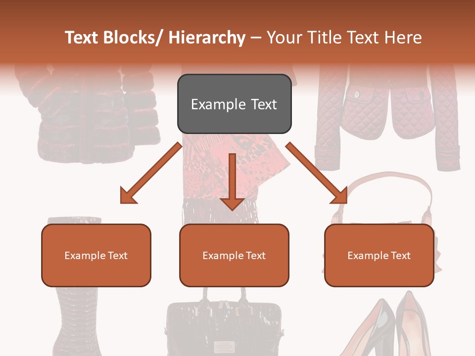 A Group Of Women's Clothing And Handbags PowerPoint Template