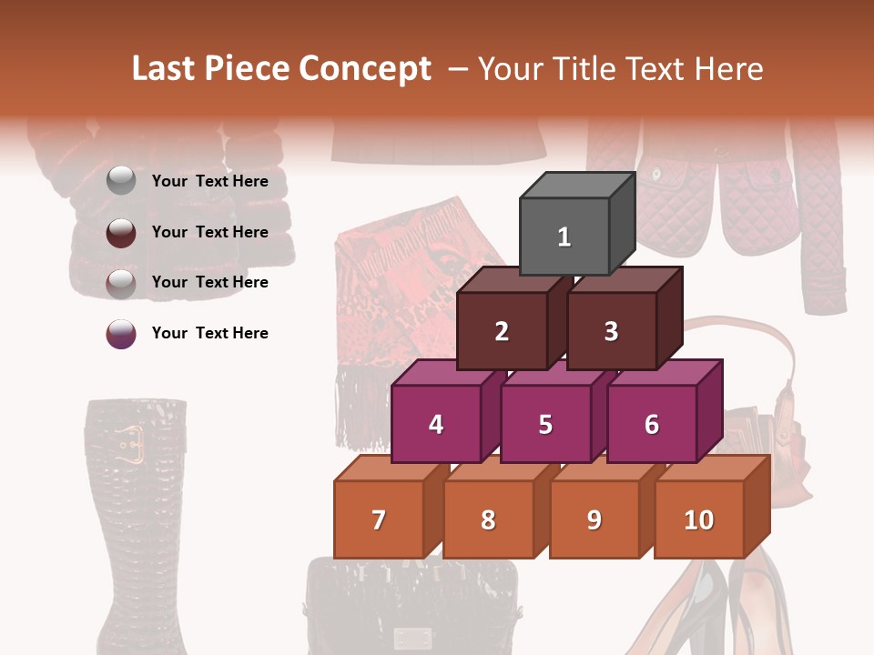 A Group Of Women's Clothing And Handbags PowerPoint Template