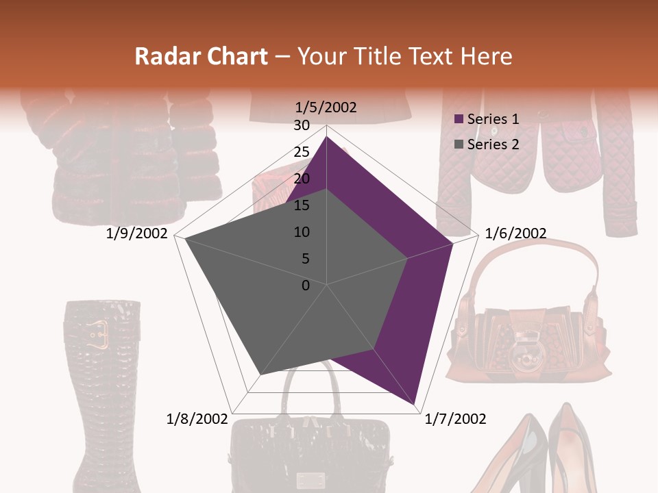 A Group Of Women's Clothing And Handbags PowerPoint Template