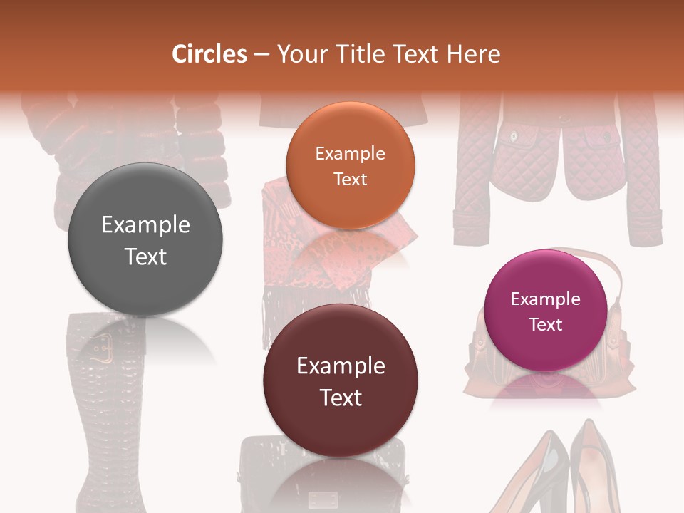 A Group Of Women's Clothing And Handbags PowerPoint Template