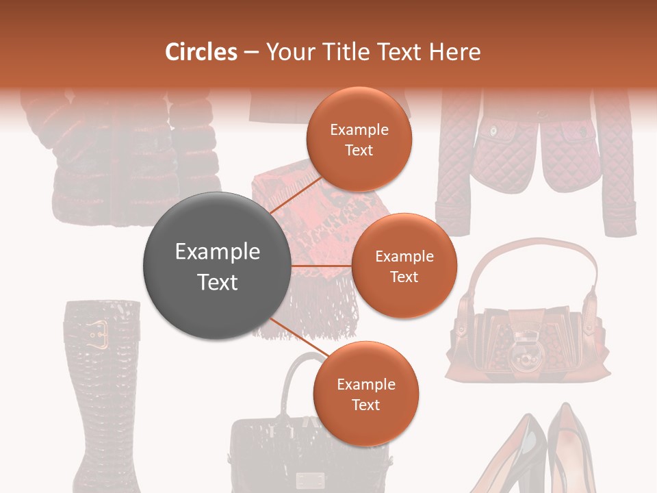 A Group Of Women's Clothing And Handbags PowerPoint Template