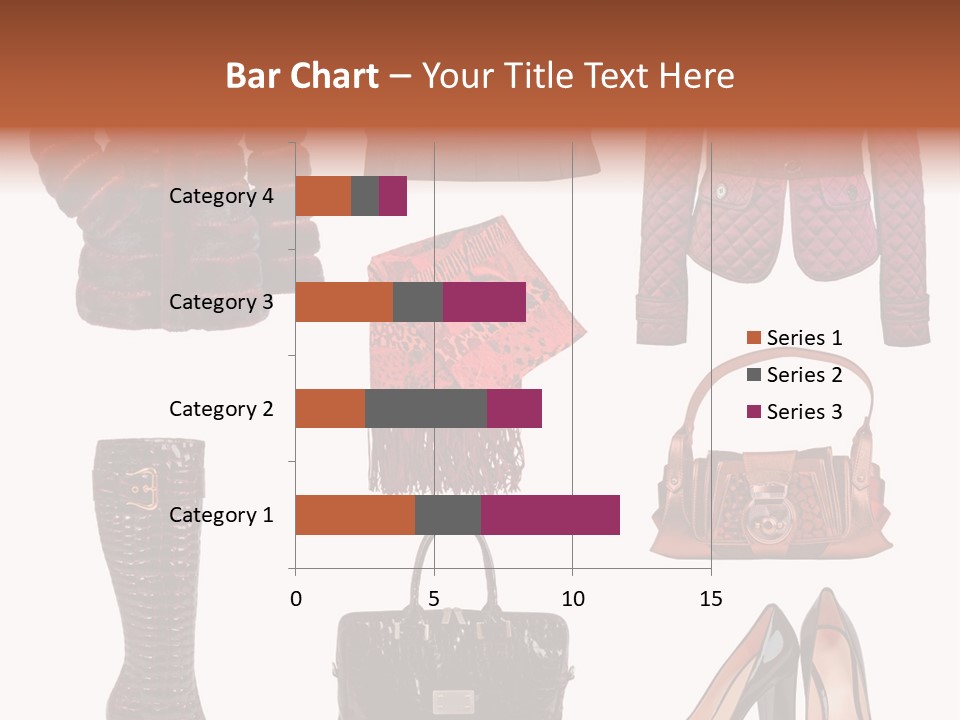 A Group Of Women's Clothing And Handbags PowerPoint Template