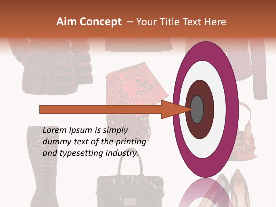 A Group Of Women's Clothing And Handbags PowerPoint Template