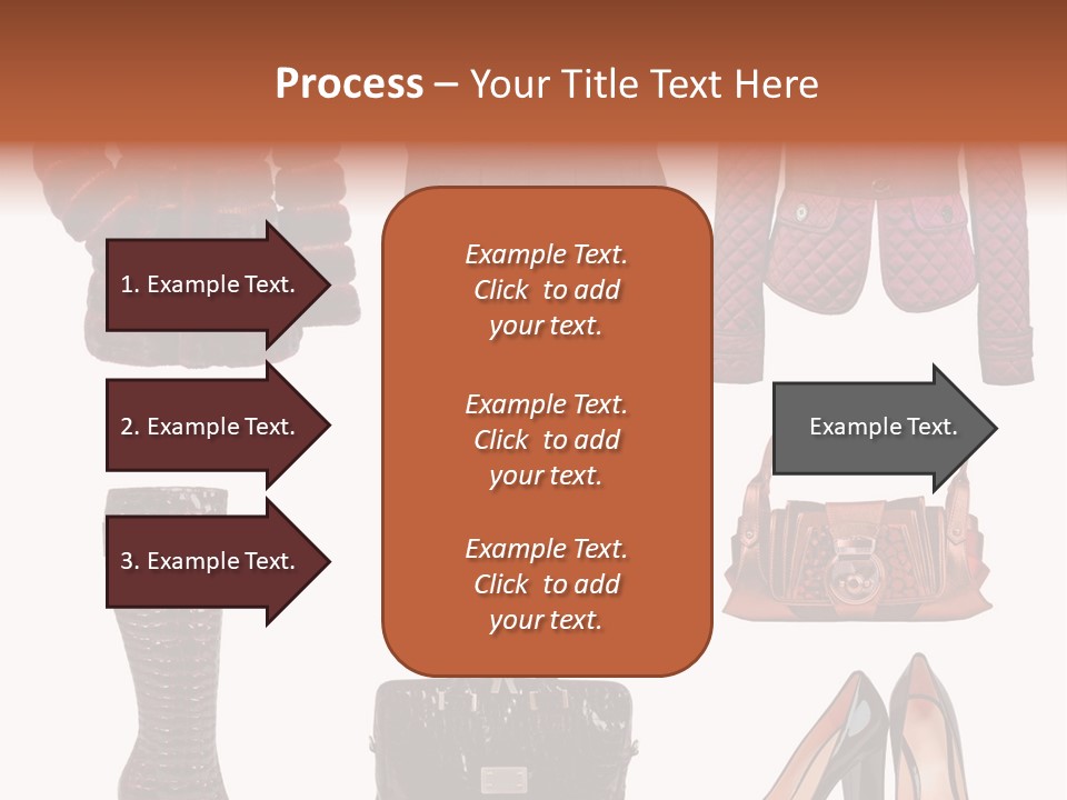 A Group Of Women's Clothing And Handbags PowerPoint Template