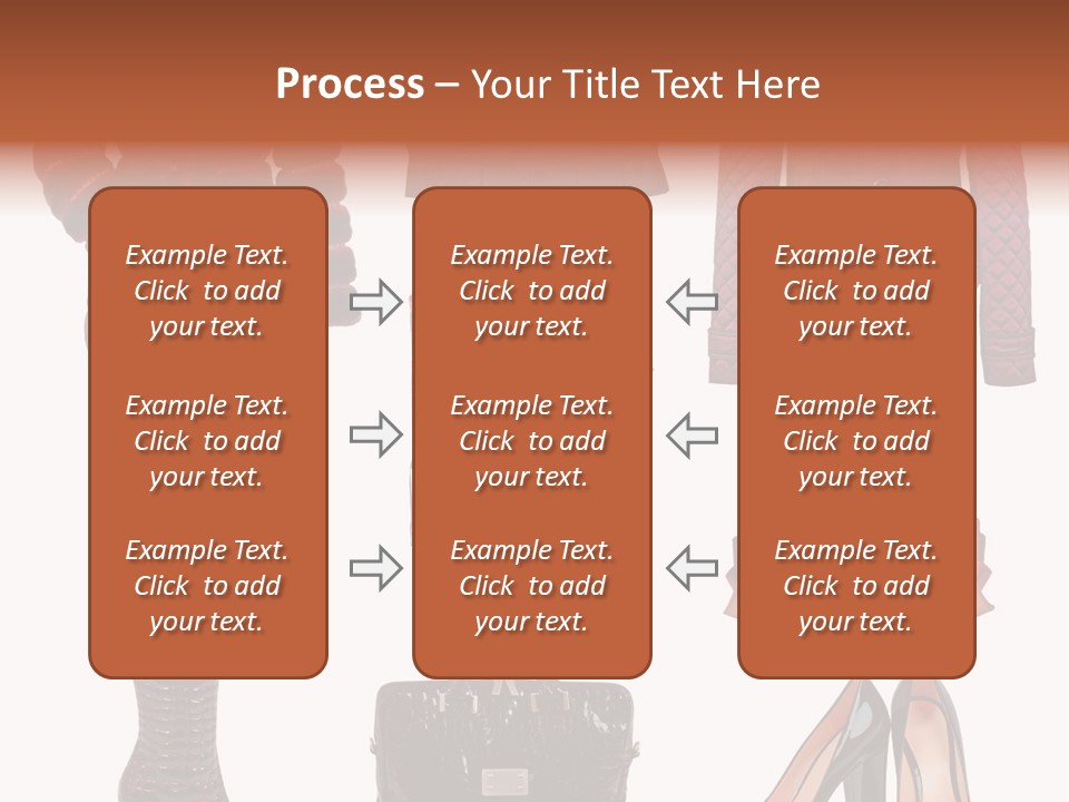 A Group Of Women's Clothing And Handbags PowerPoint Template