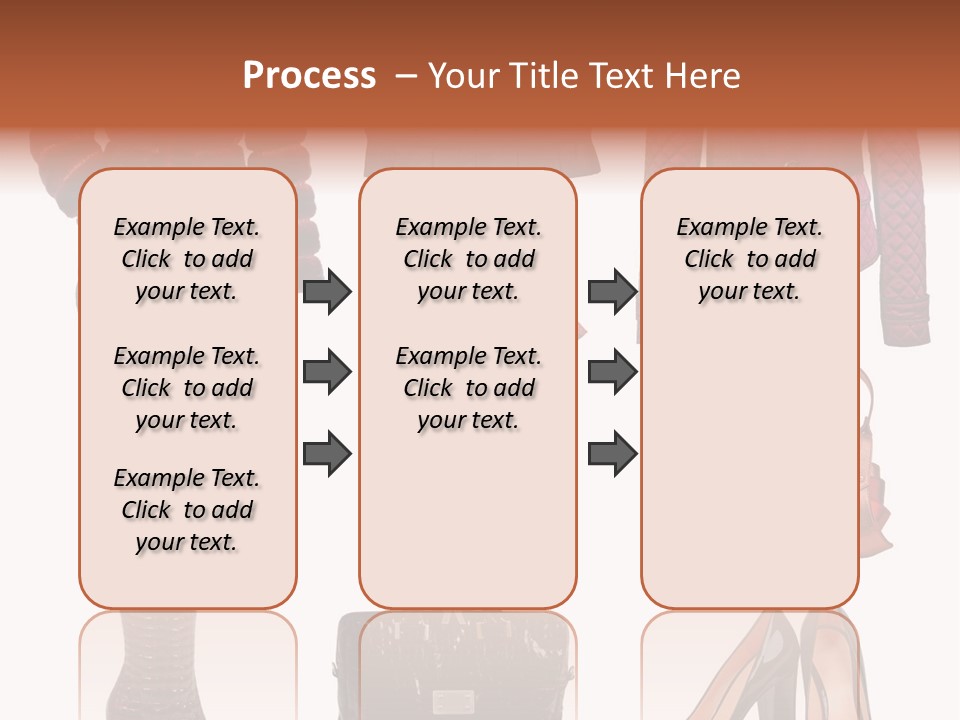 A Group Of Women's Clothing And Handbags PowerPoint Template