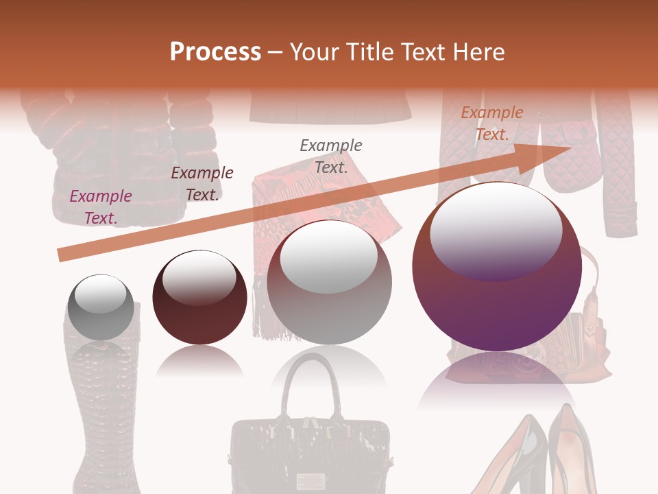 A Group Of Women's Clothing And Handbags PowerPoint Template