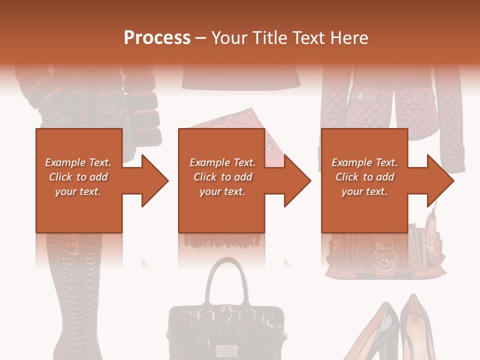 A Group Of Women's Clothing And Handbags PowerPoint Template