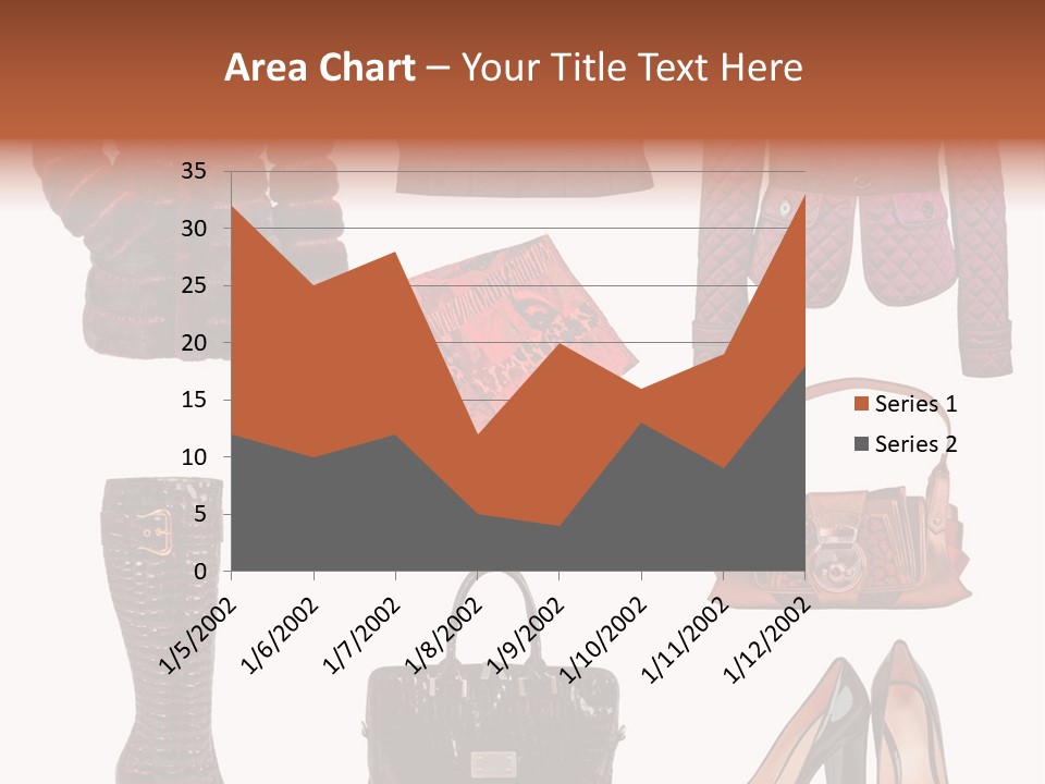 A Group Of Women's Clothing And Handbags PowerPoint Template